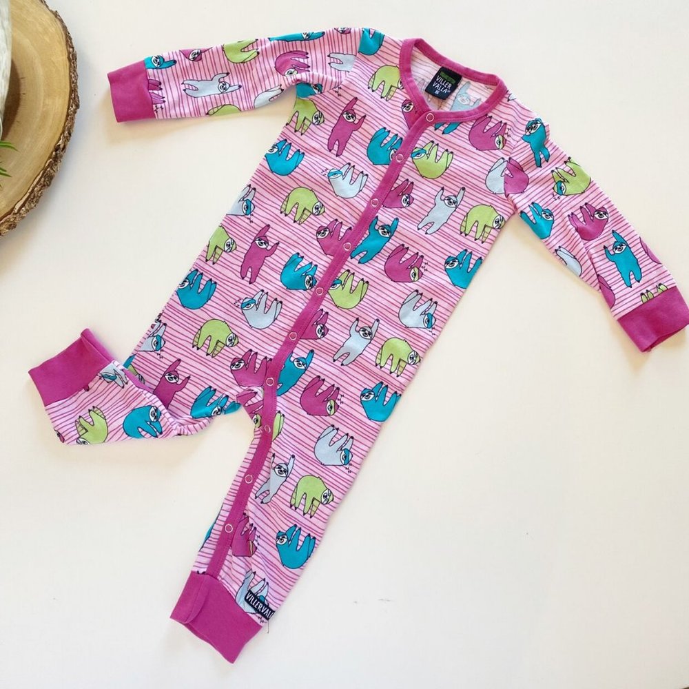 • Villervalla Organic Sloth Footless Sleeper •